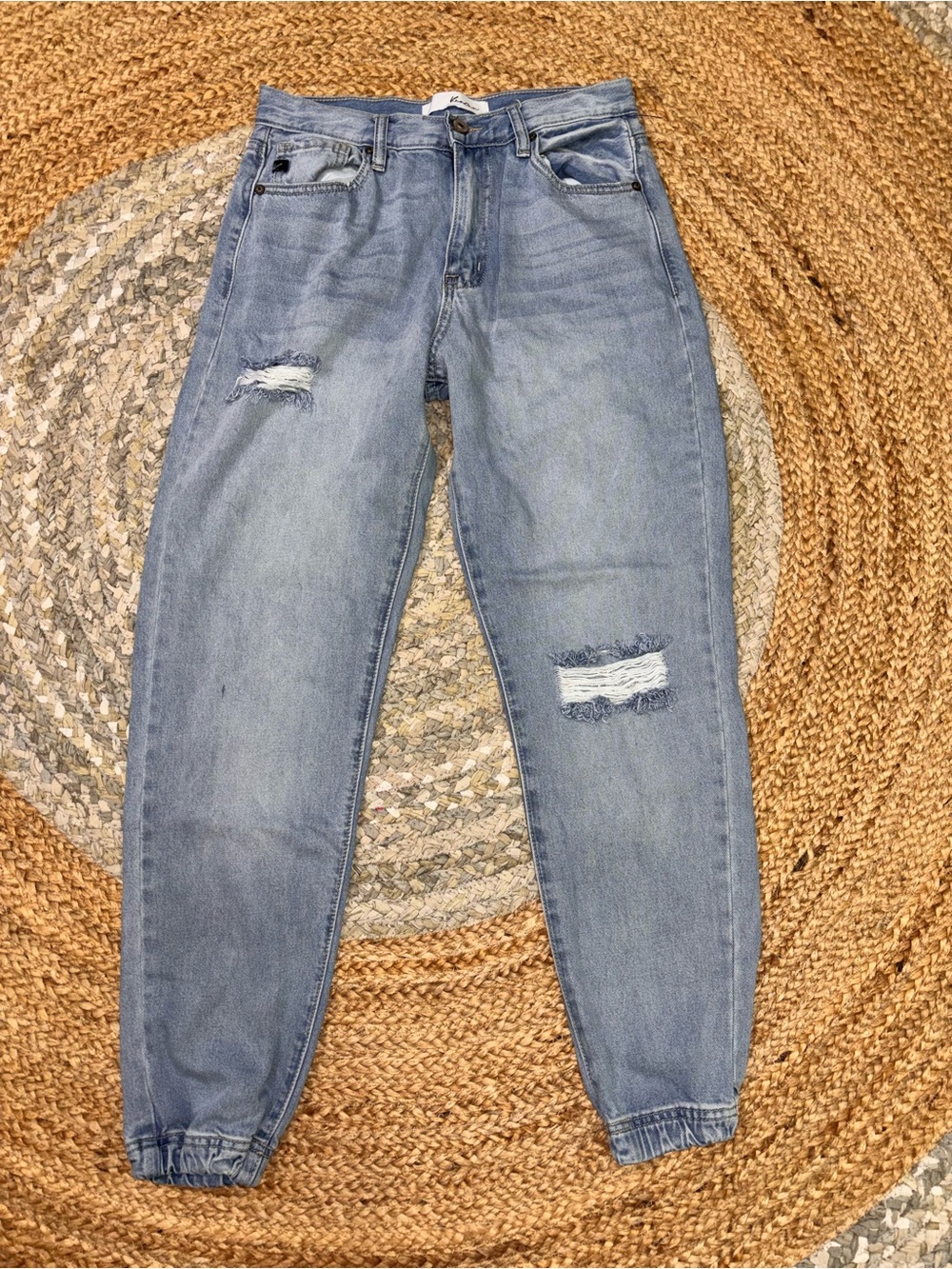 KanCan Light Blue Distressed Boyfriend Jeans